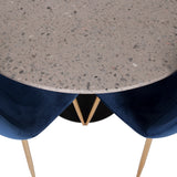 Razzia Jídelní stůl 106cm - Šedá Terazzo / Černá+Polar Matstol - Matt Mässing /