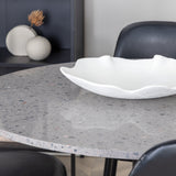 Jídelní stůl Razzia 106 cm - Šedá Terazzo / Černá+Polar Matstol - Svart / Svart