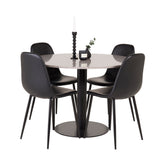 Jídelní stůl Razzia 106 cm - Šedá Terazzo / Černá+Polar Matstol - Svart / Svart