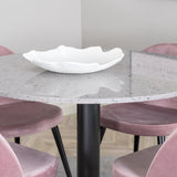 Razzia Jídelní stůl 106cm - Šedá Terazzo / Black+Velvet Matstol - Svart / Gamme