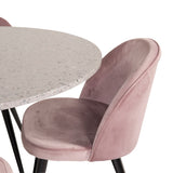 Razzia Jídelní stůl 106cm - Šedá Terazzo / Black+Velvet Matstol - Svart / Gamme