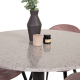 Razzia Jídelní stůl 106cm - Šedá Terazzo / Black+Velvet Matstol - Svart / Gamme