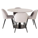 Razzia Jídelní stůl 106cm - Šedá Terazzo / Black+Velvet Matstol - Svart / Ljusg