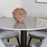 Razzia Jídelní stůl 106cm - Šedá Terazzo / Black+Velvet Matstol - Svart / Ljusg