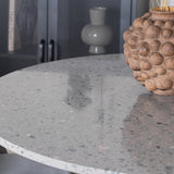 Razzia Jídelní stůl 106cm - Šedá Terazzo / Black+Velvet Matstol - Svart / Ljusg