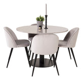 Razzia Jídelní stůl 106cm - Šedá Terazzo / Black+Velvet Matstol - Svart / Ljusg