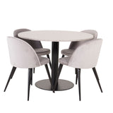 Razzia Jídelní stůl 106cm - Šedá Terazzo / Black+Velvet Matstol - Svart / Ljusg