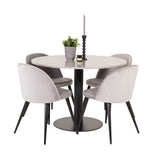 Razzia Jídelní stůl 106cm - Šedá Terazzo / Black+Velvet Matstol - Svart / Ljusg