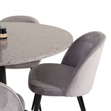 Razzia Jídelní stůl 106cm - Šedá Terazzo / Black+Velvet Matstol - Svart / Ljusg