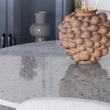 Razzia Jídelní stůl 106cm -Šedá Terazzo / Černá + Židle Polar - Šedá látka Černé nohy _4