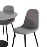 Razzia Jídelní stůl 106cm -Šedá Terazzo / Černá + Židle Polar - Šedá látka Černé nohy _4