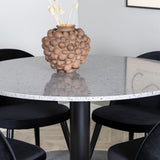 Razzia Jídelní stůl 106cm - Šedá Terazzo / Black+Velvet Matstol - Svart / Svart