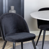 Razzia Jídelní stůl 106cm - Šedá Terazzo / Black+Velvet Matstol - Svart / Svart