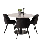 Razzia Jídelní stůl 106cm - Šedá Terazzo / Black+Velvet Matstol - Svart / Svart