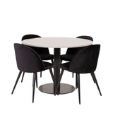 Razzia Jídelní stůl 106cm - Šedá Terazzo / Black+Velvet Matstol - Svart / Svart