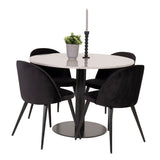 Razzia Jídelní stůl 106cm - Šedá Terazzo / Black+Velvet Matstol - Svart / Svart