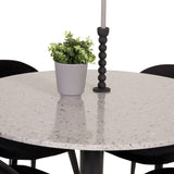 Razzia Jídelní stůl 106cm - Šedá Terazzo / Black+Velvet Matstol - Svart / Svart