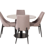 Razzia Jídelní stůl 106cm -Šedá Terazzo / Černá +Leone 2.0 Polar Grey - ČERNÉ nohy _4