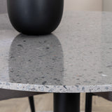 Razzia Jídelní stůl 106cm -Šedá Terazzo / Černá +Leone 2.0 Polar Grey - ČERNÉ nohy _4