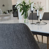 Polar Matbord - Ek-Look / Vit- 180*90*H75 +Leone - Jídelní židle - Dub/tmavě šedá _6