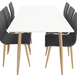 Polar Matbord - Ek-Look / Vit- 180*90*H75 +Windu Matstol - Ek-Look / Mörkgrå _6