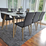 Polar Matbord - Ek-Look / Vit- 180*90*H75 +Windu Matstol - Ek-Look / Mörkgrå _6