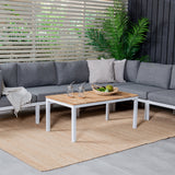 Copacabana Lounge Group 6ks - Bílý Alu / Šedý polštář + Brasilia Sofa Table