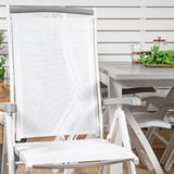 Albany Table - 160/240 - White/Grey - Albany 5:pos Stol - Vit Aluminium/vit textilene/aintwood 8