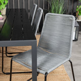 Jídelní stůl Break - 205*90 - Black Alu / Black Aintwood+Lindos Jídelní židle - B