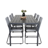 Jídelní stůl Break - 205*90 - Black Alu / Black Aintwood+Lindos Jídelní židle - B