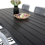 Jídelní stůl Break - 205*90 - Black Alu / Black Aintwood+Lindos Jídelní židle - B