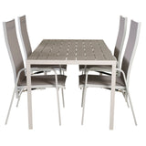 Jídelní stůl Break - Bílá Alu / Šedá Aintwood - 150*90 + Copacabana Recliner Chai