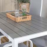 Jídelní stůl Break - Bílá Alu / Šedá Aintwood - 150*90 + Copacabana Recliner Chai