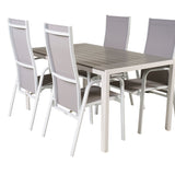Jídelní stůl Break - Bílá Alu / Šedá Aintwood - 150*90 + Copacabana Recliner Chai