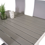Jídelní stůl Break - Bílá Alu / Šedá Aintwood - 150*90 + Copacabana Recliner Chai