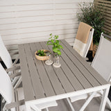 Jídelní stůl Break - Bílá Alu / Šedá Aintwood - 150*90+Albany Chair 5:pos - Whi