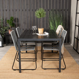 Jídelní stůl Break - 150*90 Black Alu / Black Aintwood +Lindos Jídelní židle - Bl