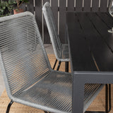 Jídelní stůl Break - 150*90 Black Alu / Black Aintwood +Lindos Jídelní židle - Bl