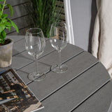 Parma cafébord ø90 - Bílá Alu / Šedá Aintwood+Albany Chair 5:pos - Bílá Alu / Šedá textilie / Aintwood_2