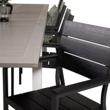 Jídelní stůl Albany 224/324*100 - Bílá Alu / Šedá židle Aintwood+Levels Chair (stacka