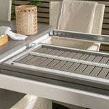 Albany Table - 224/324 - White/Grey - Malin Karmstol med dyna - Vit / grå dyna 6