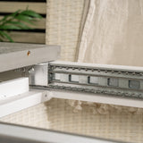 Albany Table - 224/324 - White/Grey - Malin Karmstol med dyna - Vit / grå dyna 6
