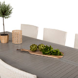 Albany Table - 224/324 - White/Grey - Malin Karmstol med dyna - Vit / grå dyna 6