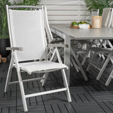 Albany Table - 224/324 - White/Grey - Albany 5:pos Stol - Vit Aluminium/vit textilene/aintwood 8