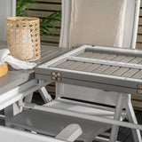 Albany Table - 224/324 - White/Grey - Albany 5:pos Stol - Vit Aluminium/vit textilene/aintwood 8