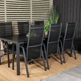 Jídelní stůl Break - 205*90 - Black Alu / Black Aintwood+Copacabana Recliner Cha