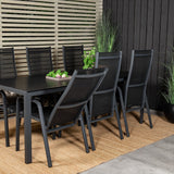Jídelní stůl Break - 205*90 - Black Alu / Black Aintwood+Copacabana Recliner Cha