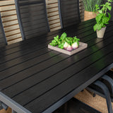 Jídelní stůl Break - 205*90 - Black Alu / Black Aintwood+Copacabana Recliner Cha
