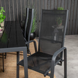 Jídelní stůl Break - 205*90 - Black Alu / Black Aintwood+Copacabana Recliner Cha
