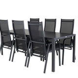 Jídelní stůl Break - 205*90 - Black Alu / Black Aintwood+Copacabana Recliner Cha